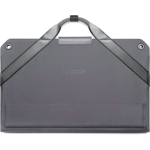 DJI Zignes 100W solar panel deployed outdoors for off-grid drone charging