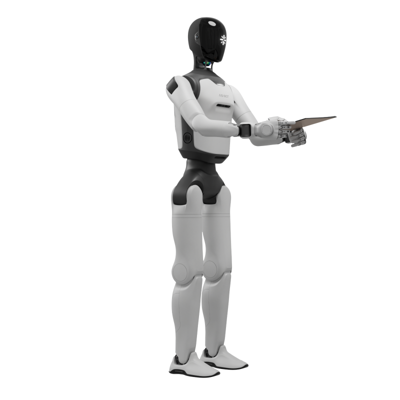 AgiBot A3 Ultra humanoid robot handing over an item