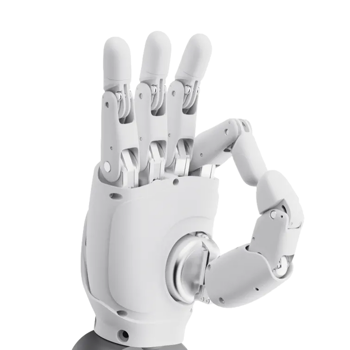 AgiBot OmniHand with Tactile gripping a sphere, showing five-finger grasp strength of 5 kg or more