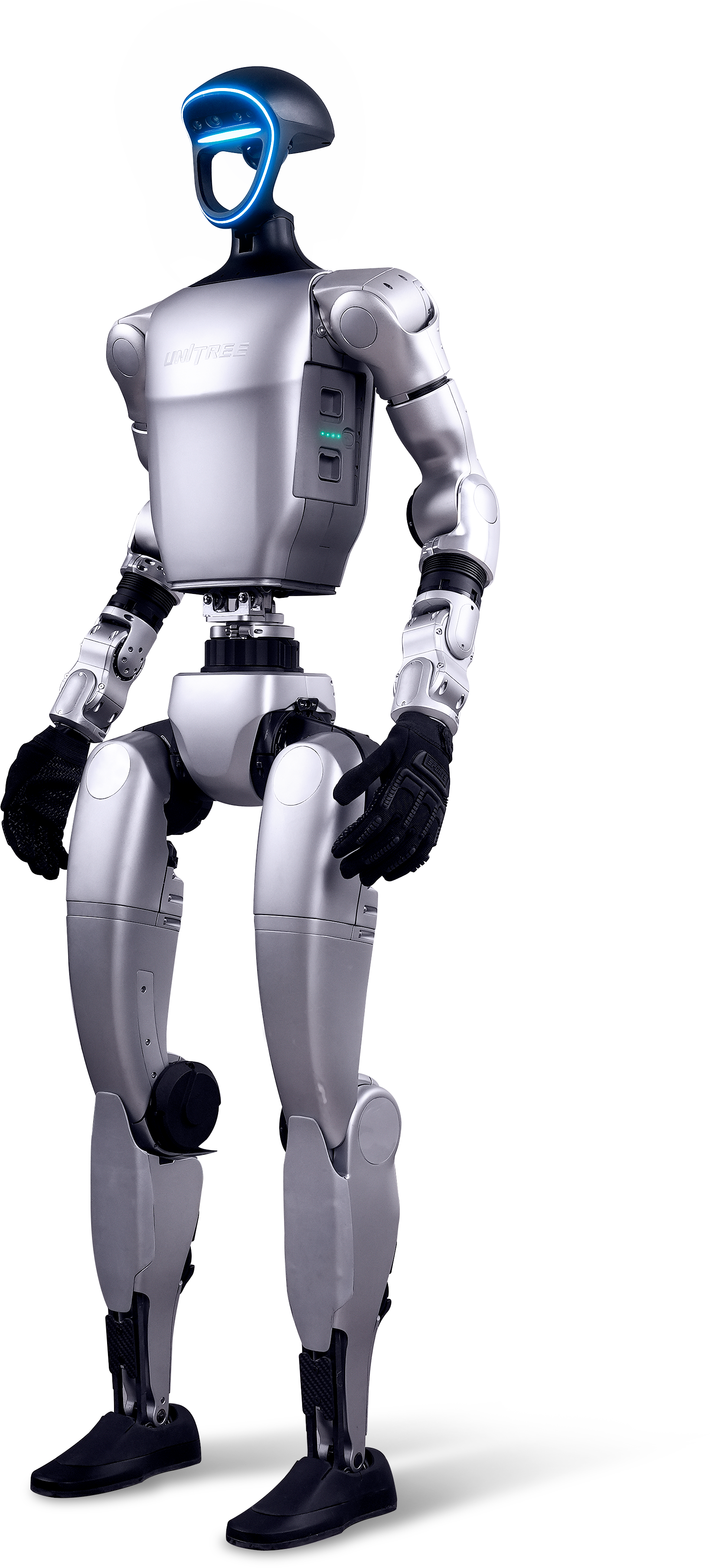 Unitree G1 humanoid robot, front standing view