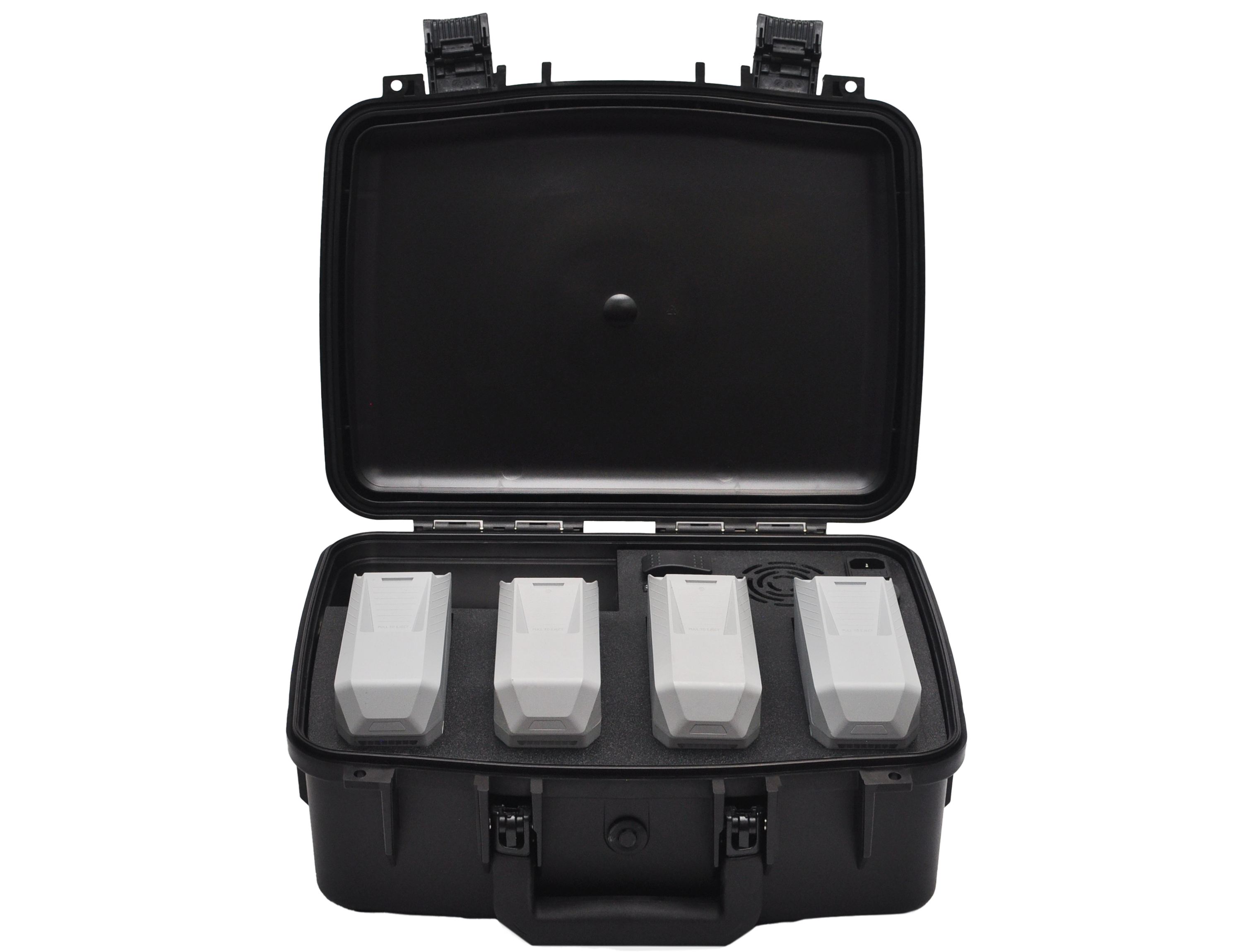 Colorado Drone Chargers Skydio X10 PRCS front view with batteries