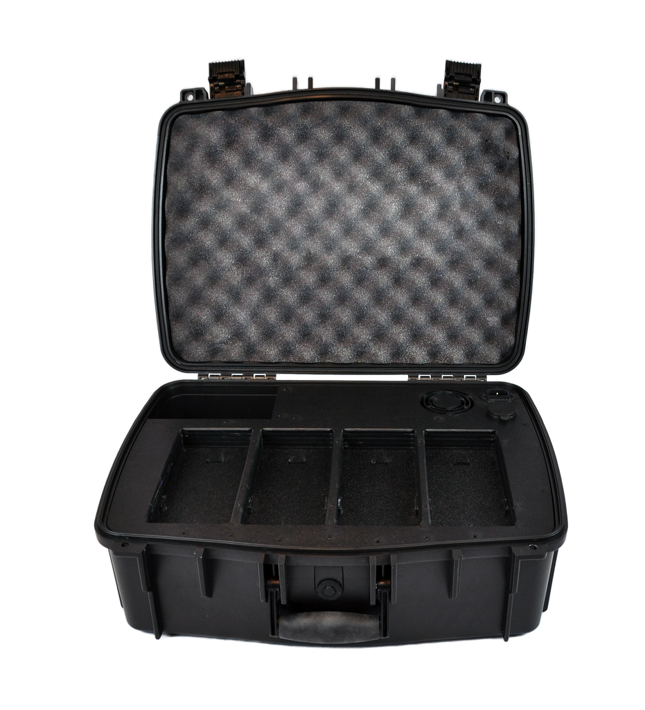 Colorado Drone Chargers Freefly SL8 PRCS open case with batteries