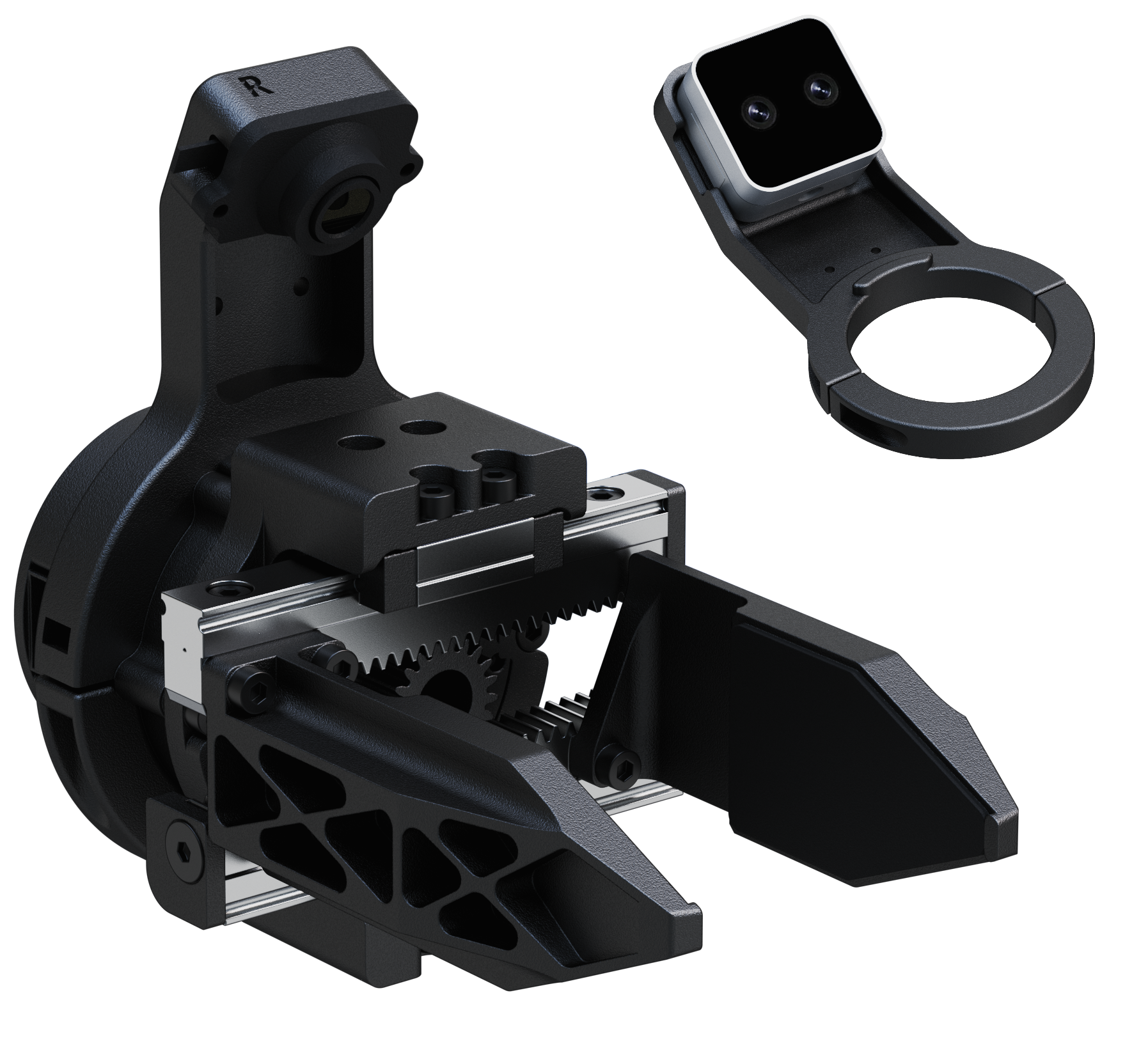 Unitree Dex1-1 gripper with RGB and D405 cameras