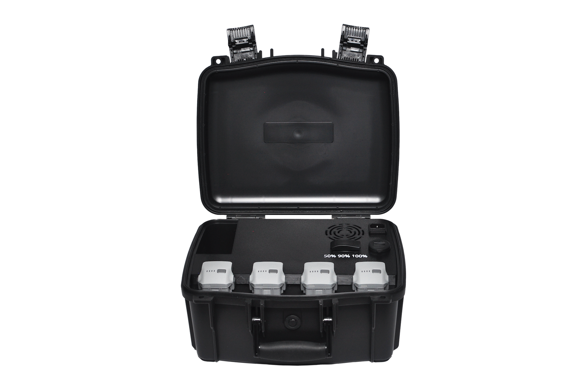 Colorado Drone Chargers DJI Matrice 4T PRCS front view with batteries loaded