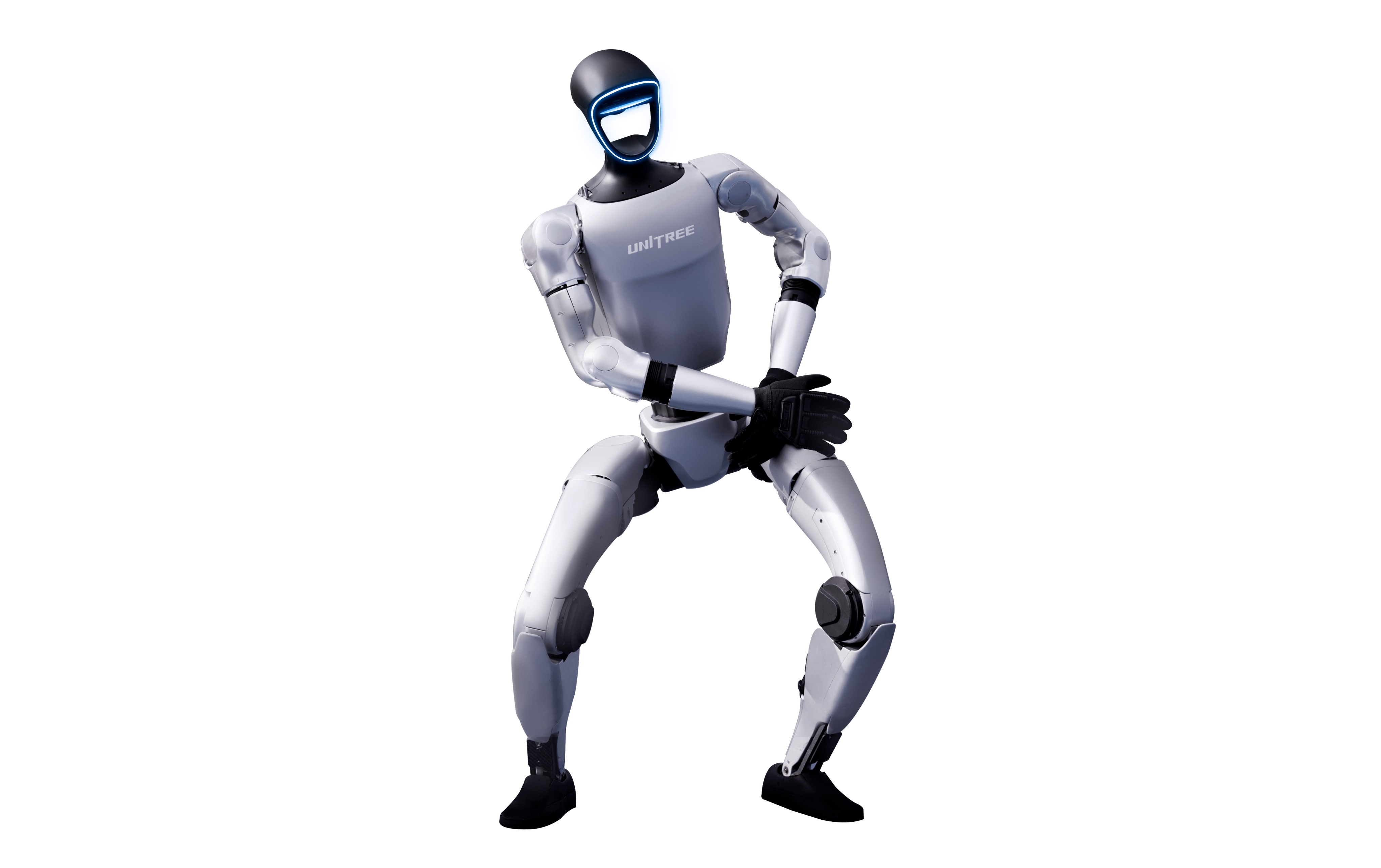 Unitree G1 Pro humanoid robot dancing, dynamic pose
