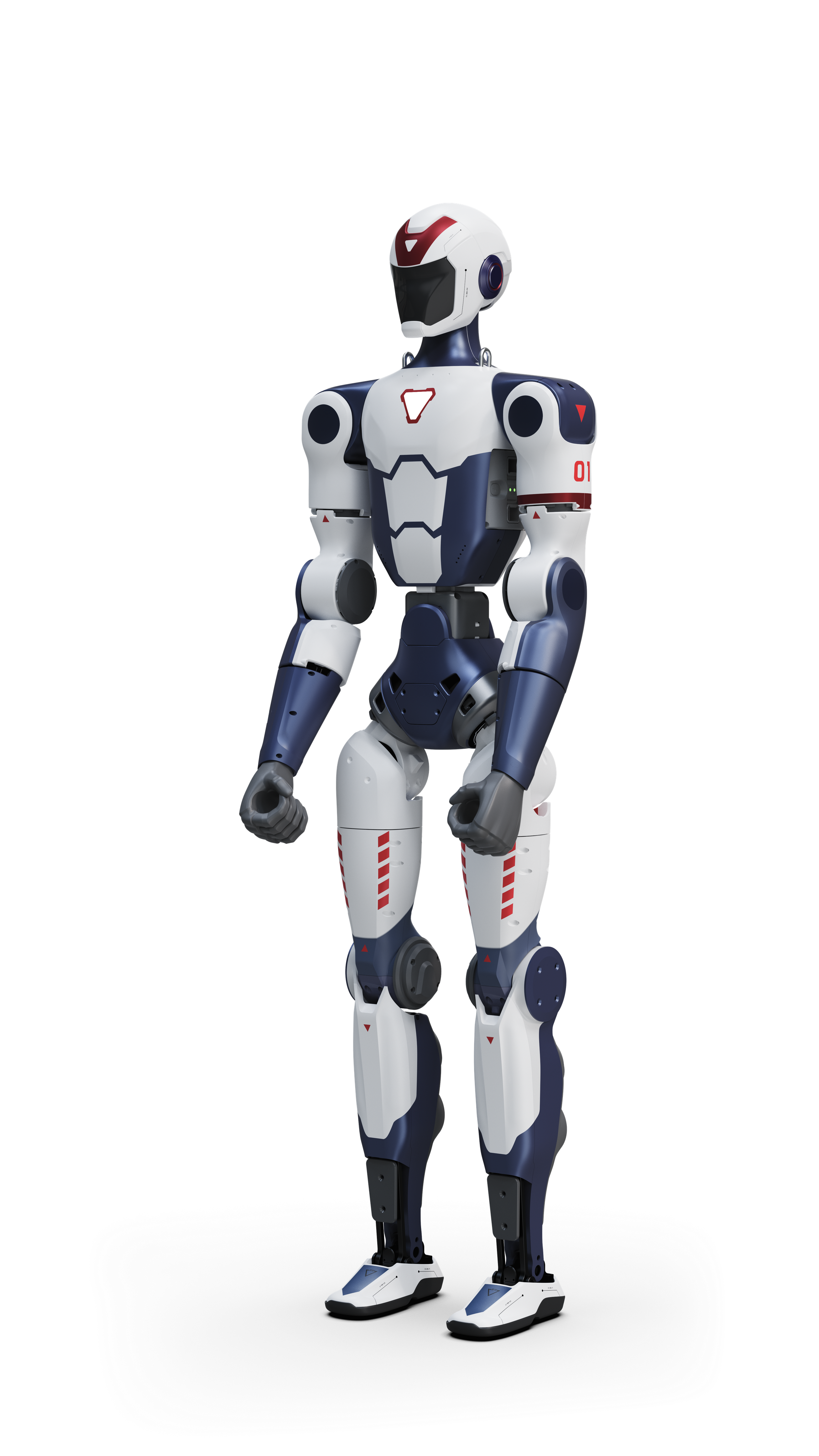 Unitree R1 Edu humanoid robot in custom color, vertical portrait