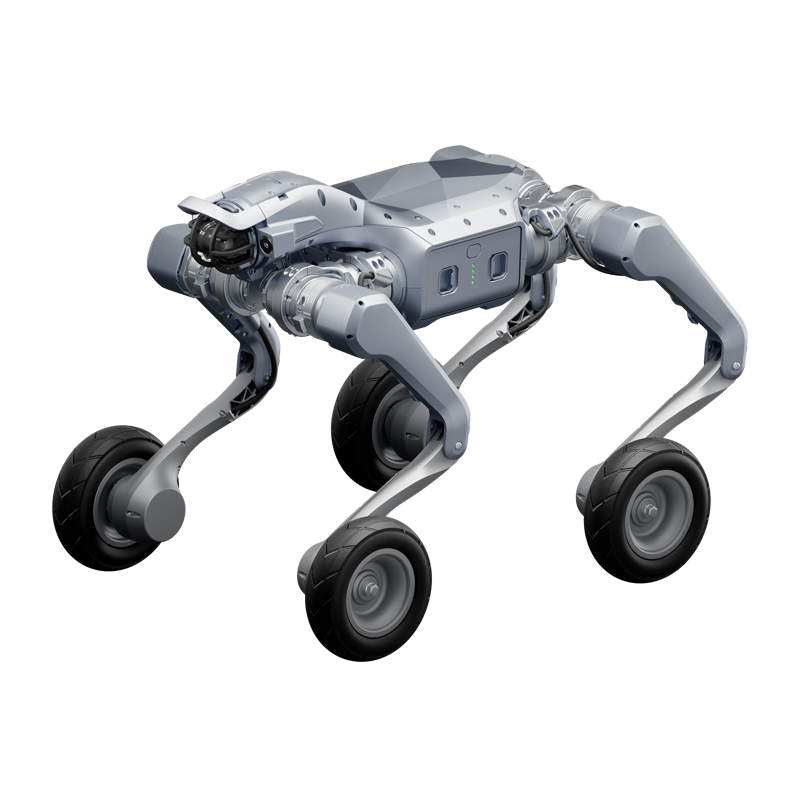 Unitree A2-W wheel-leg configuration official studio render
