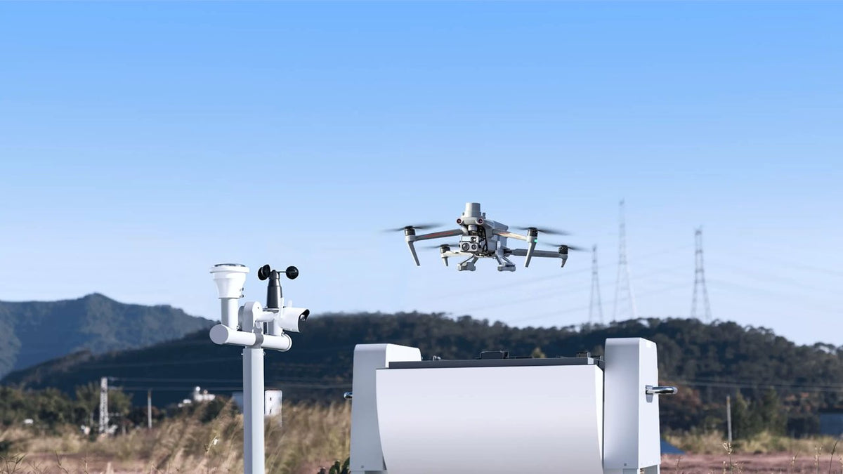 Autel EVO Max lifting off from an EVO Nest drone dock