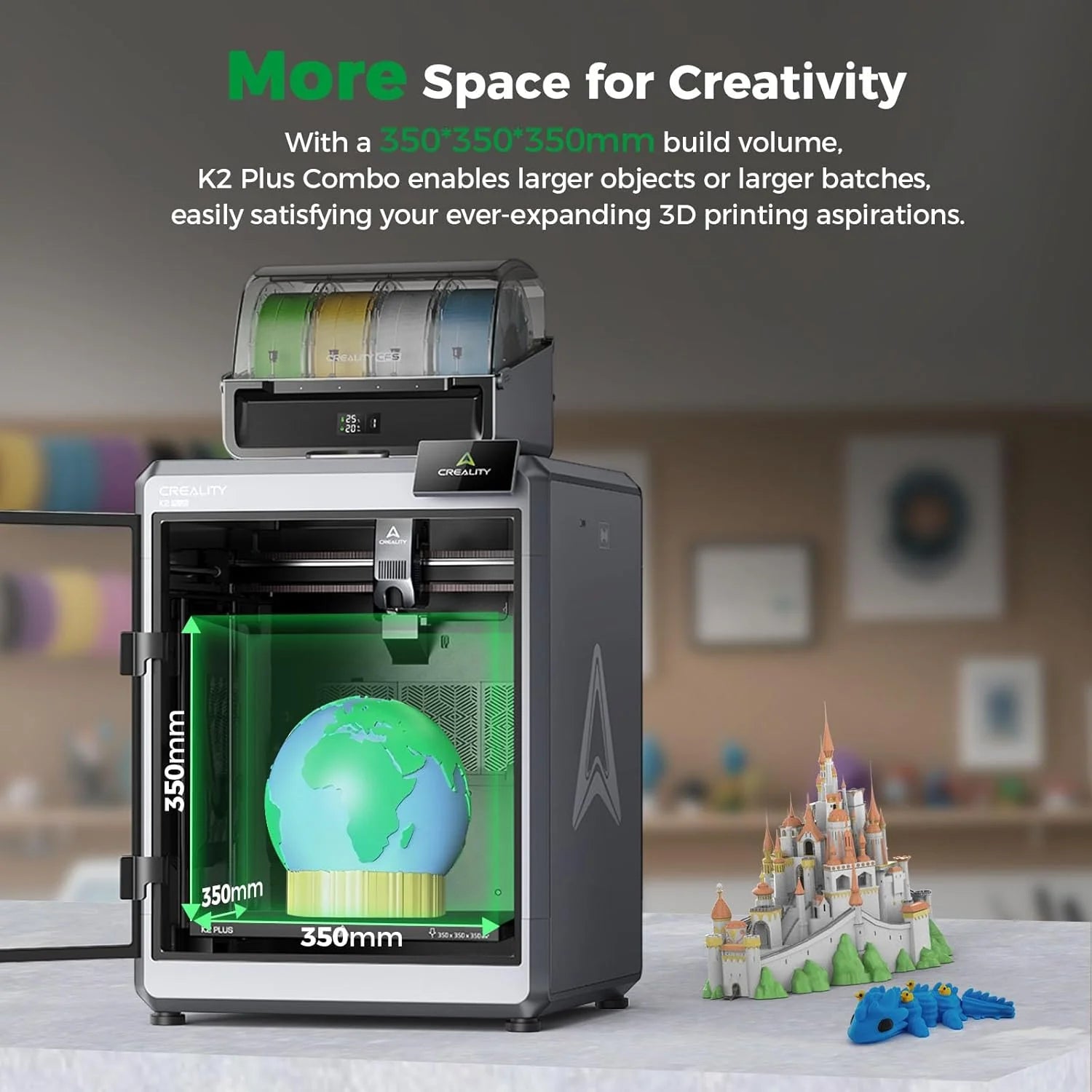 Creality K2 Plus Combo – 600mm/s Multicolor 3D Printer with CFS