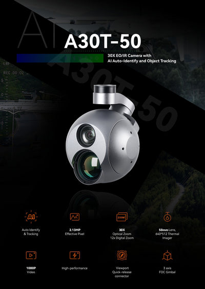 ViewPro A30T-50 AI tracking gimbal camera overview