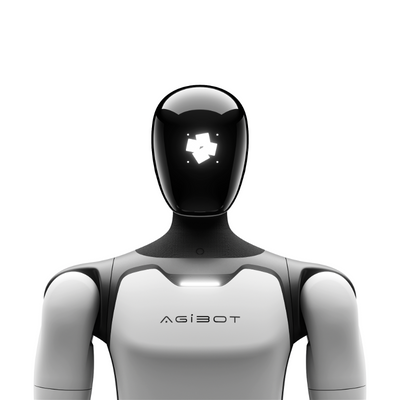 AgiBot A3 Standard humanoid robot, head and torso close-up