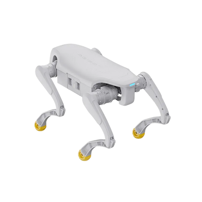 AgiBot D1 Edu quadruped robot front view with camera sensor for research and education