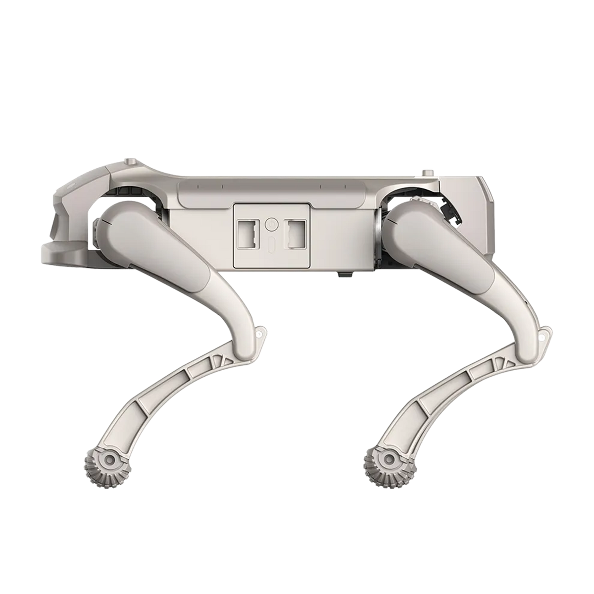 AgiBot D1 Ultra quadruped robot side view showing 2 kW per kg joint drive system