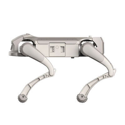 AgiBot D1 Ultra quadruped robot side view showing 2 kW per kg joint drive system