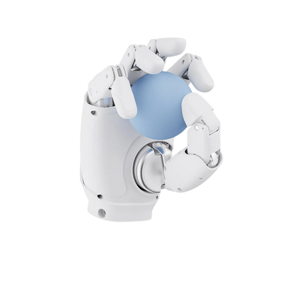 AgiBot OmniHand with Tactile palm view showing the force-sensing taxel array