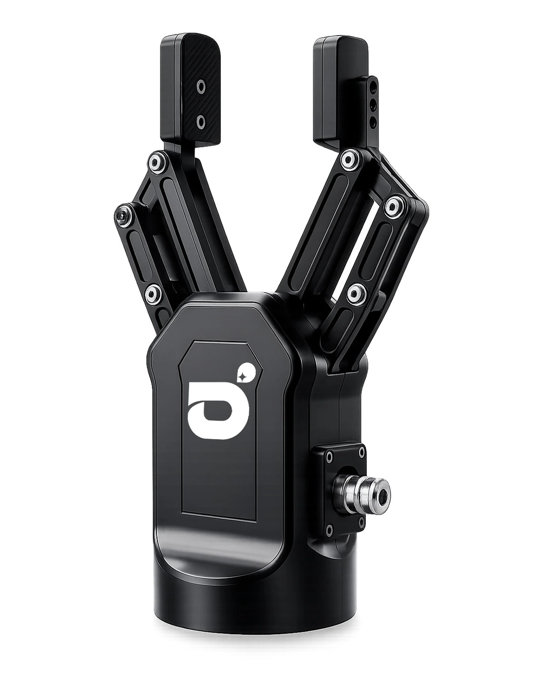 AgiBot Swift Picker parallel gripper with long-stroke linkage jaws, black finish