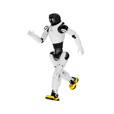 AgiBot X2 humanoid robot mid-stride at 2 m per second walking speed