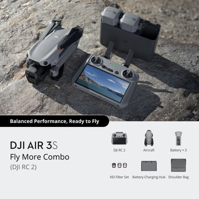 DJI Air 3S Fly More Combo (DJI RC 2) - 1" CMOS Dual-Camera 4K Drone