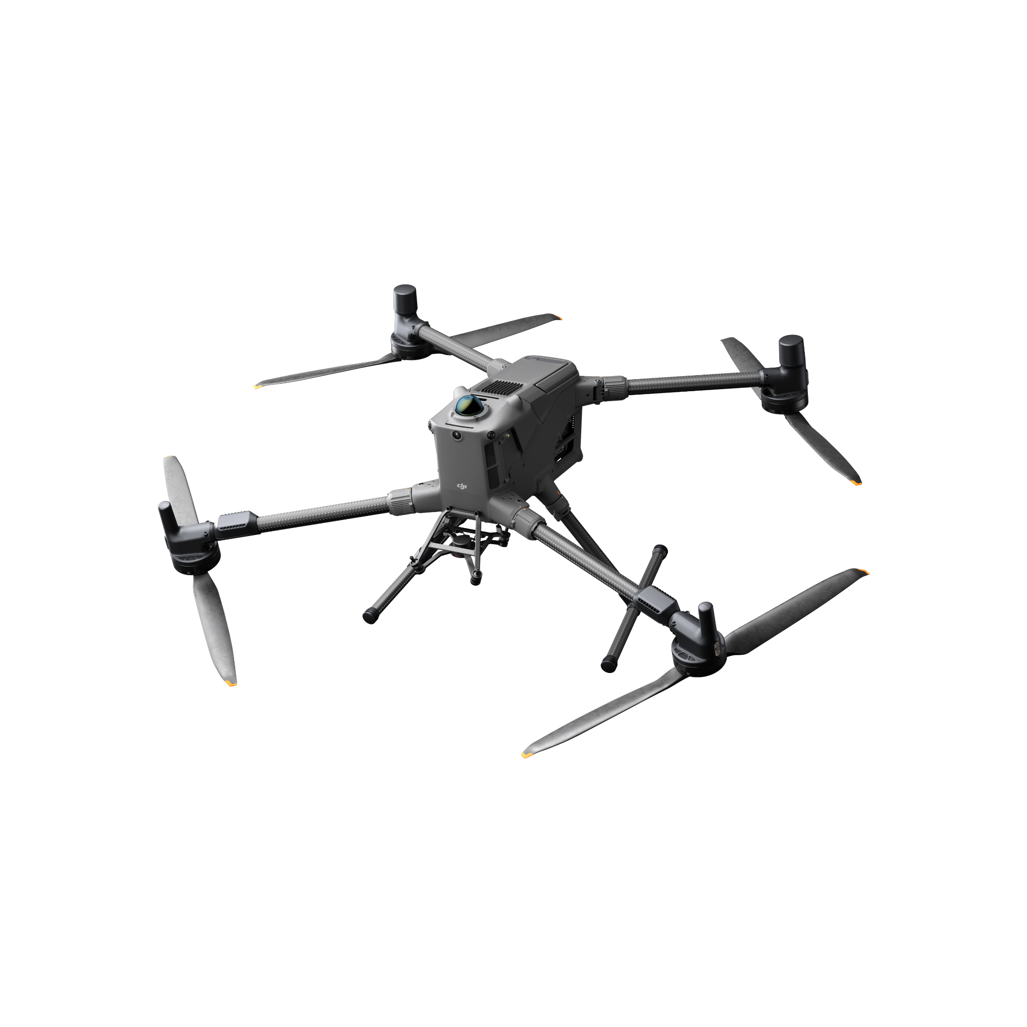 DJI Matrice 400 drone left side profile highlighting payload bay and arms