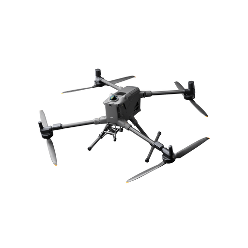 DJI Matrice 400 drone left side profile highlighting payload bay and arms