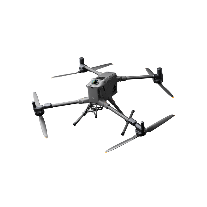 DJI Matrice 400 drone left side profile highlighting payload bay and arms