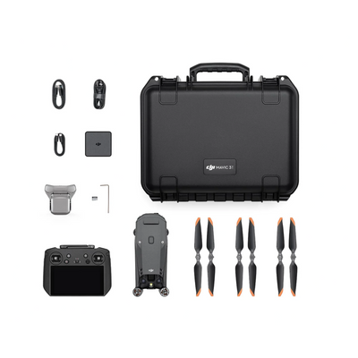 Complete DJI Mavic 3 Thermal Enterprise package with drone, case, propellers, batteries, and accessories.