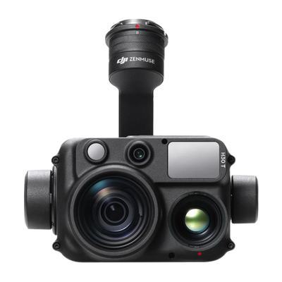 The DJI Zenmuse H30T camera, featuring 40x optical zoom for long-range inspections and detailed aerial surveillance.