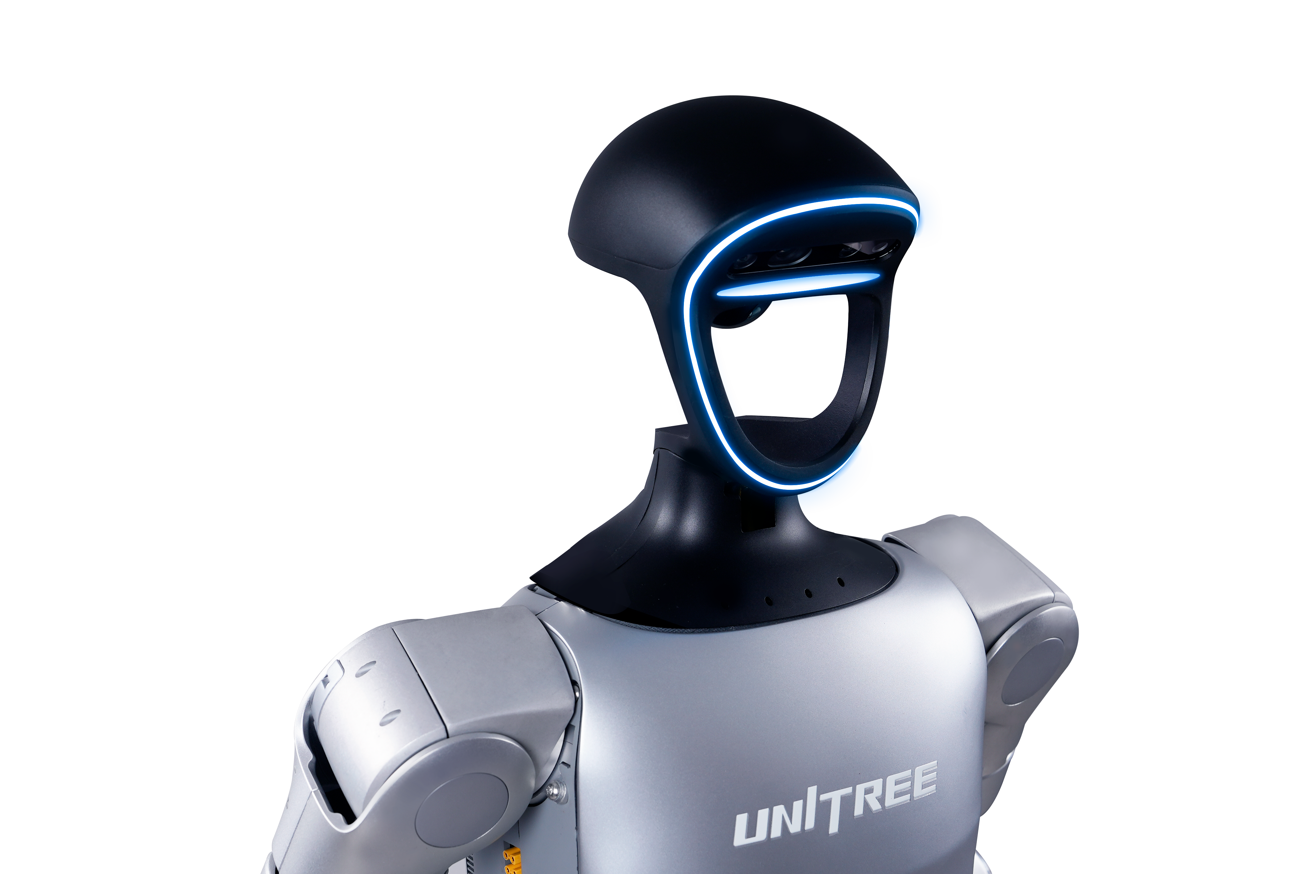 Unitree G1 Edu head with LiDAR and depth camera, transparent background