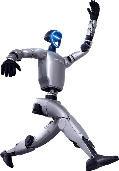 Unitree G1 Pro humanoid robot, full standing view