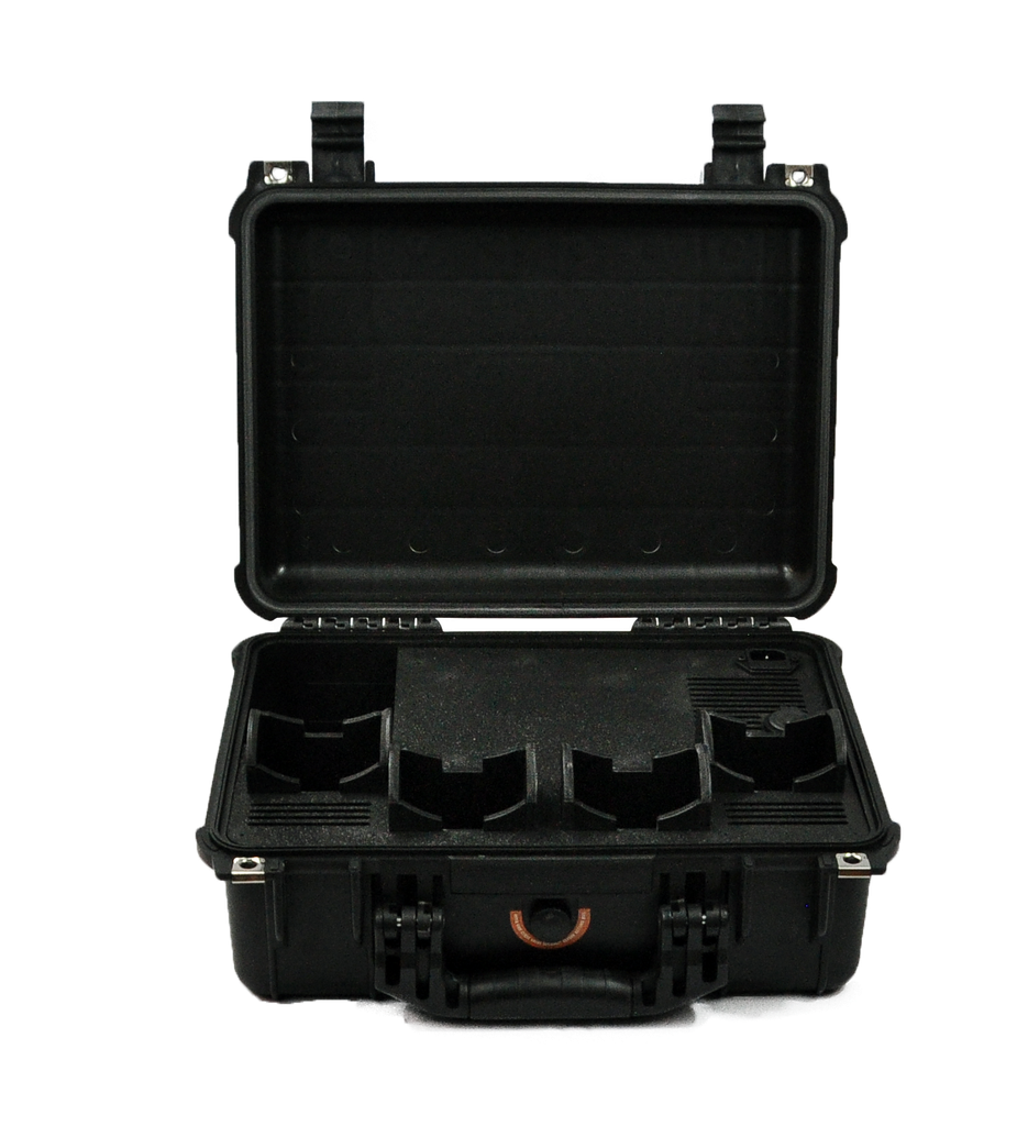 DJI Phantom 4 PRCS Elite open case with batteries