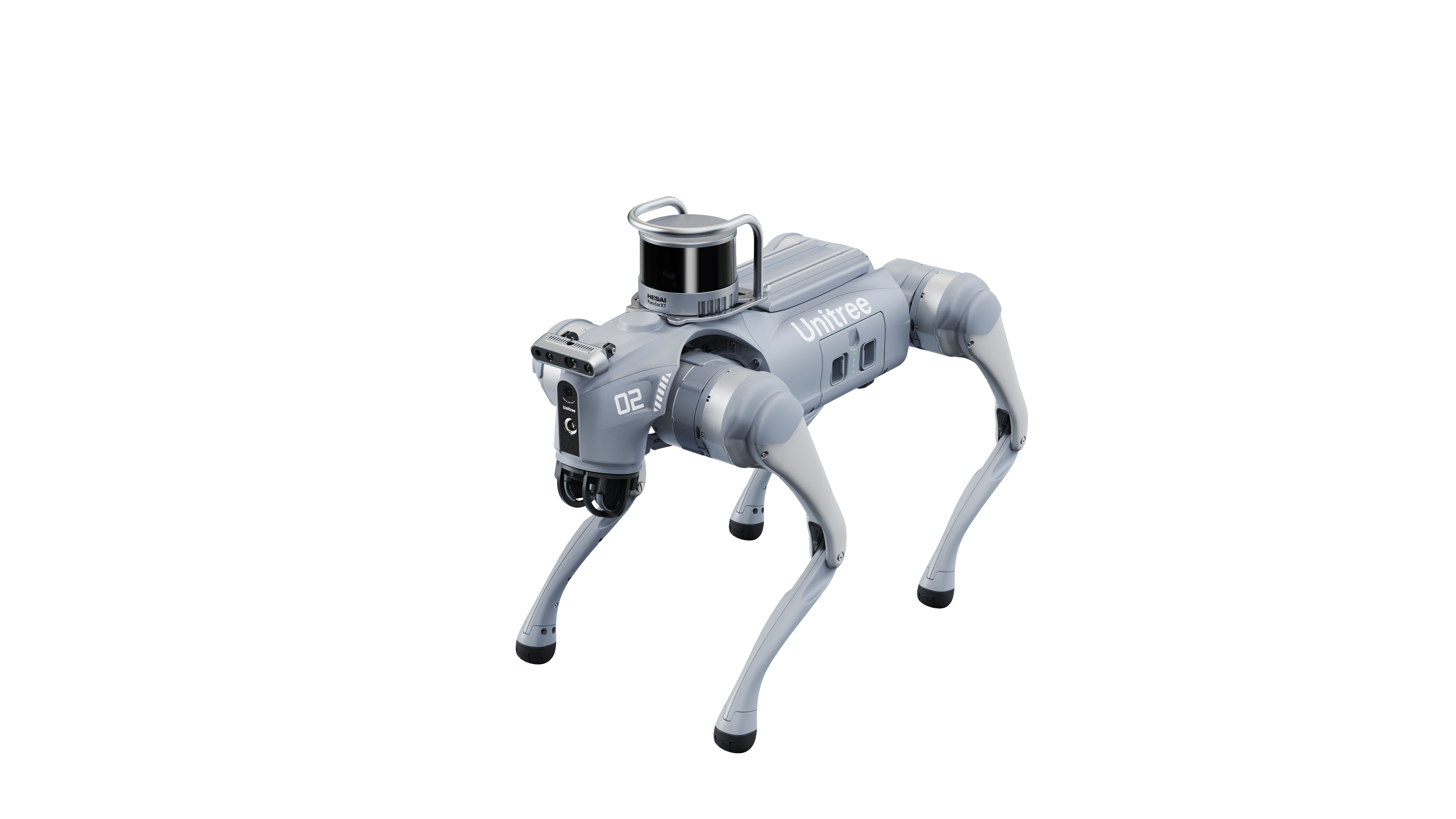 Unitree Go2 Edu with Hesai XT16 LiDAR, backpack and depth camera