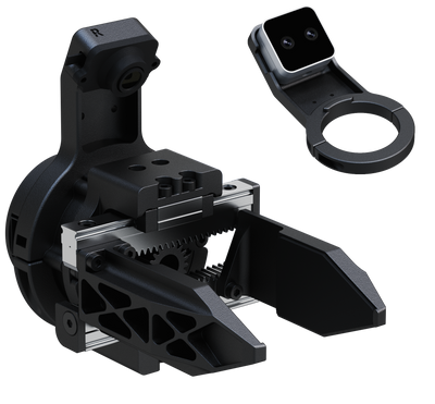 Unitree Dex1-1 gripper with RGB and D405 cameras