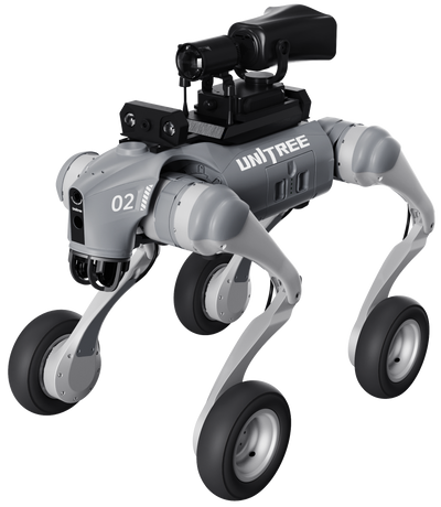 Unitree Go2-W Inspection Package wheeled quadruped configuration