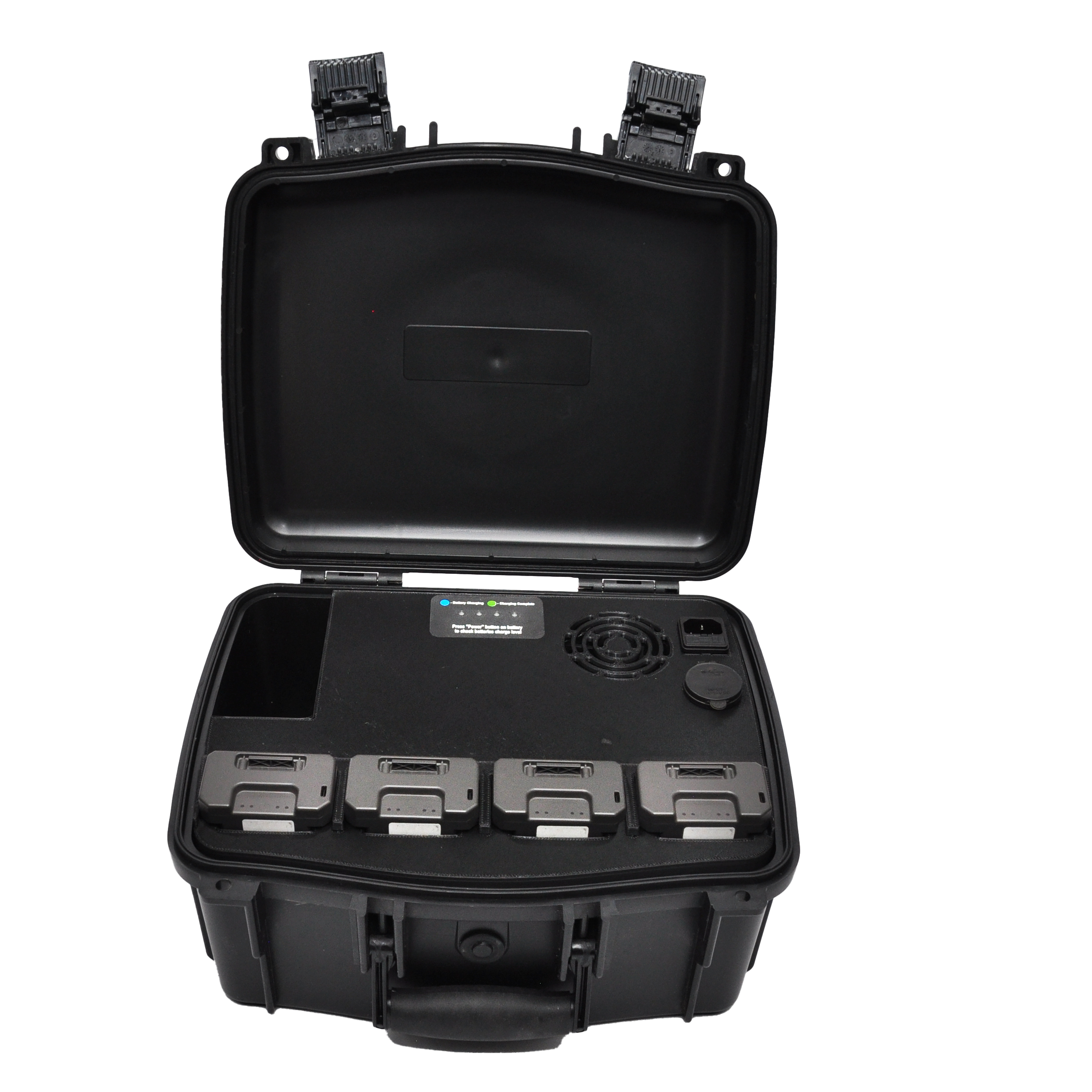 Colorado Drone Chargers Parrot ANAFI UKR PRCS front view with batteries