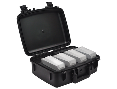 Colorado Drone Chargers Skydio X10 PRCS side view with batteries