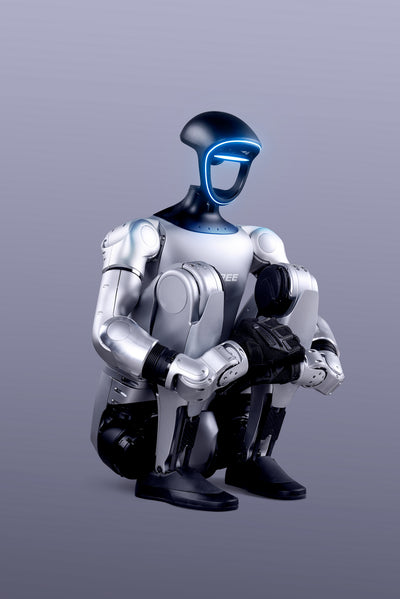 Unitree G1 Edu research humanoid, studio photograph