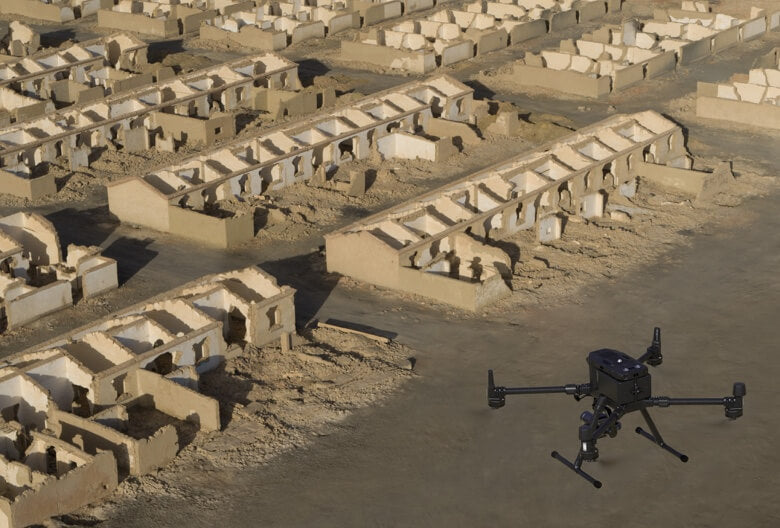 DJI Zenmuse P1 capturing high-resolution aerial survey images for mapping and photogrammetry