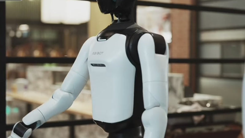 AgiBot A3 Ultra walking a hotel corridor