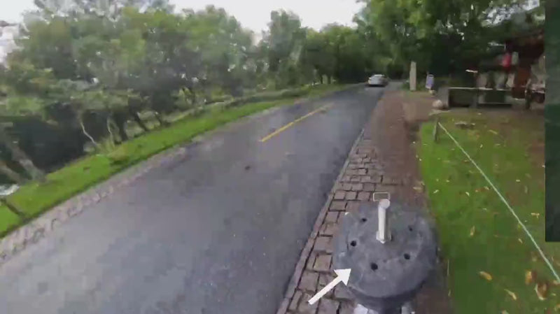 Unitree A2 quadruped robot walking a long road endurance route