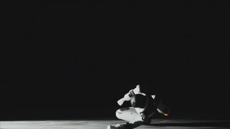AgiBot X2 humanoid robot running and performing full-body motion in a studio