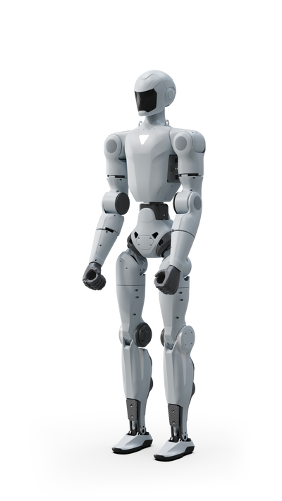 Unitree R1 humanoid robot, full body vertical portrait