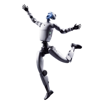 Unitree G1 humanoid robot with arms extended, studio render