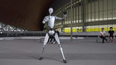Unitree H2 humanoid robot performing an outdoor demonstration