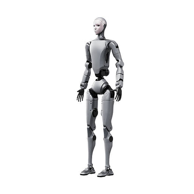 Unitree H2 humanoid robot three quarter studio render on white