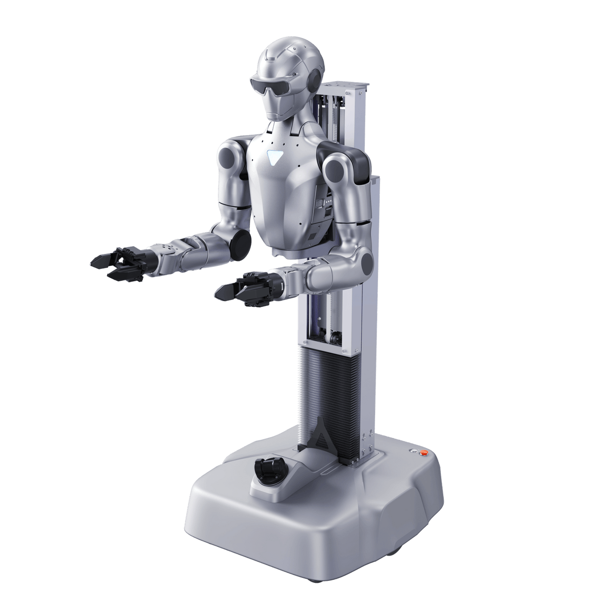 Unitree R1-A7-D dual-arm robot on the wheeled mobile base with powered lifting column