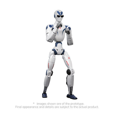 Unitree R1 humanoid robot on white background